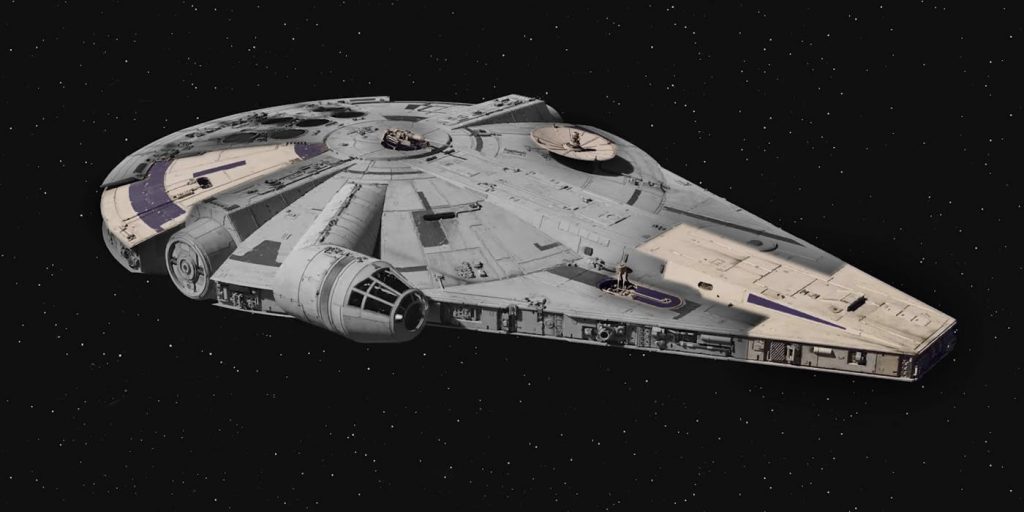 Millenium Falcon in Solo, before it was damaged.