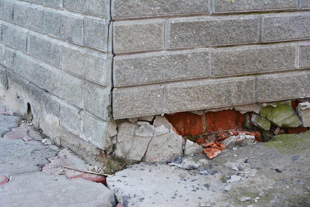 house foundation falling apart