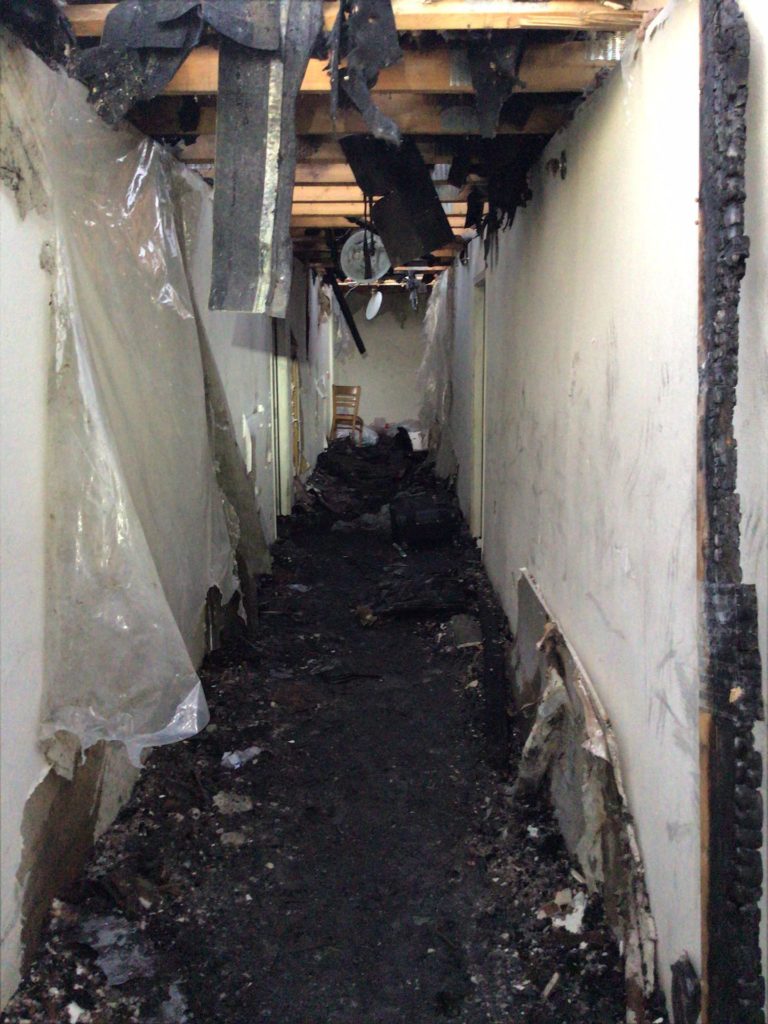 Waukesha fire hallway before