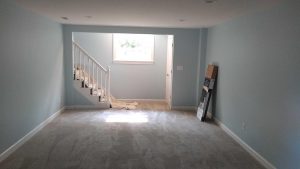 Completed lower level after fire damage restoration services in Brookfield