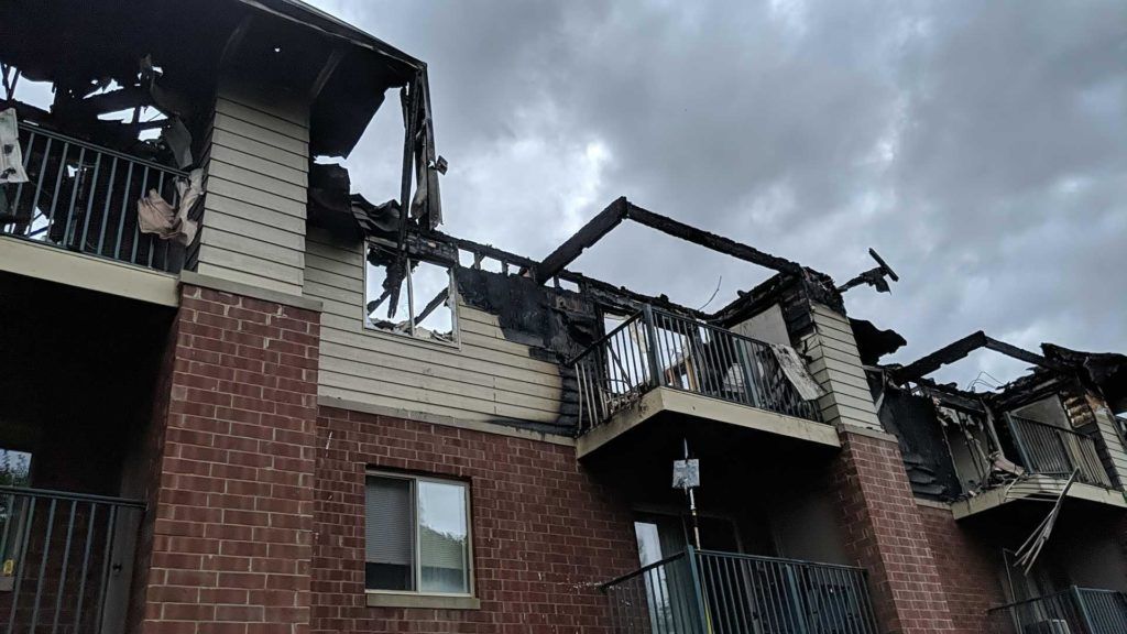 Fire damaged the residential apartment in Waukesha, WI