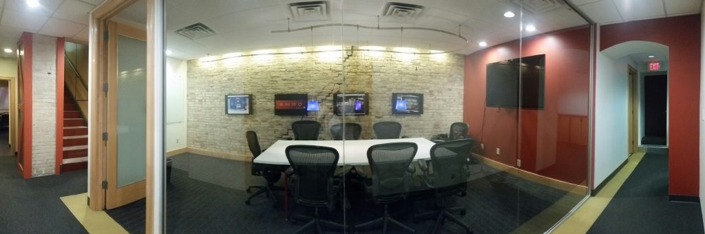 A panorama of the fixed office space