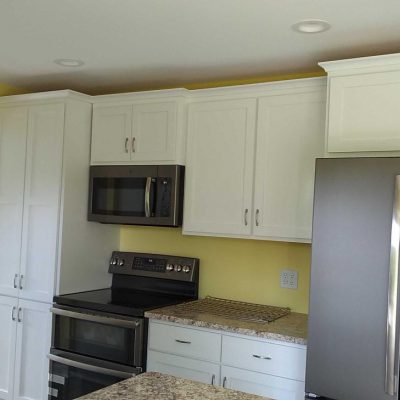 Completed fire damage restoration of kitchen in Brookfield
