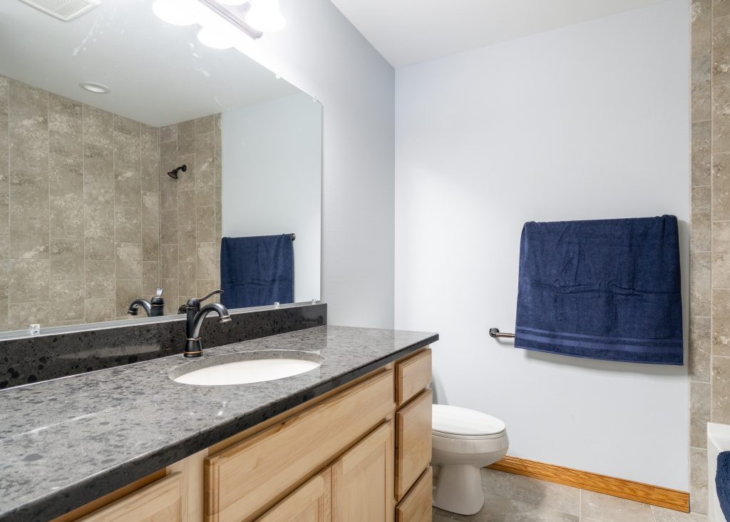 Renovated and remodeled bathroom in Greendale